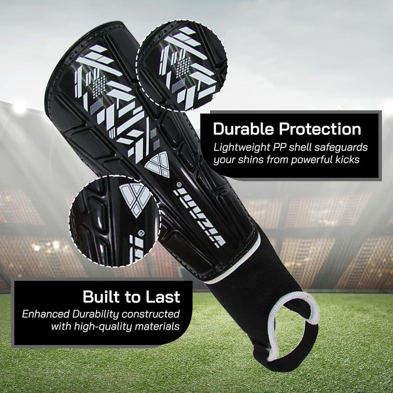 Vizari Malaga Soccer Shin Guards for Kids - Protective Gear for Boys and Girls with Adjustable Straps - Image 2